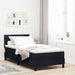 Pat boxspring cu saltea cu saltea Negru 100 x 200 cm țesătură - WALTI WALTI