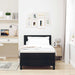 Pat boxspring cu saltea cu saltea Negru 100 x 200 cm țesătură - WALTI WALTI
