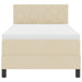 Pat boxspring cu saltea cu saltea Crem 100 x 200 cm țesătură - WALTI WALTI