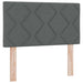 Pat boxspring cu saltea Gri închis 120 x 190 cm țesătură - WALTI WALTI