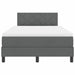 Pat boxspring cu saltea Gri închis 120 x 190 cm țesătură - WALTI WALTI