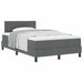 Pat boxspring cu saltea Gri închis 120 x 190 cm țesătură - WALTI WALTI