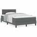 Pat boxspring cu saltea Gri închis 120 x 190 cm țesătură - WALTI WALTI
