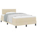 Pat boxspring cu saltea cu saltea Crem 120 x 190 cm țesătură - WALTI WALTI