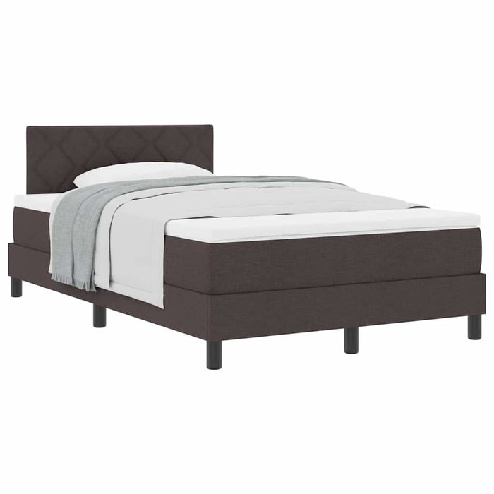 Pat boxspring cu saltea Maro închis 120 x 200 cm țesătură - WALTI WALTI