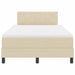 Pat boxspring cu saltea cu saltea Crem 120 x 200 cm țesătură - WALTI WALTI