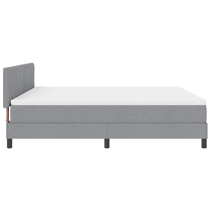Pat cu arcuri cu headboard Gri deschis 180 x 200 cm țesătură WALTI