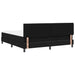 Pat cu arcuri cu headboard Manual Negru 180 x 200 cm țesătură - WALTI WALTI
