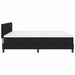 Pat cu arcuri cu headboard Manual Negru 180 x 200 cm țesătură - WALTI WALTI