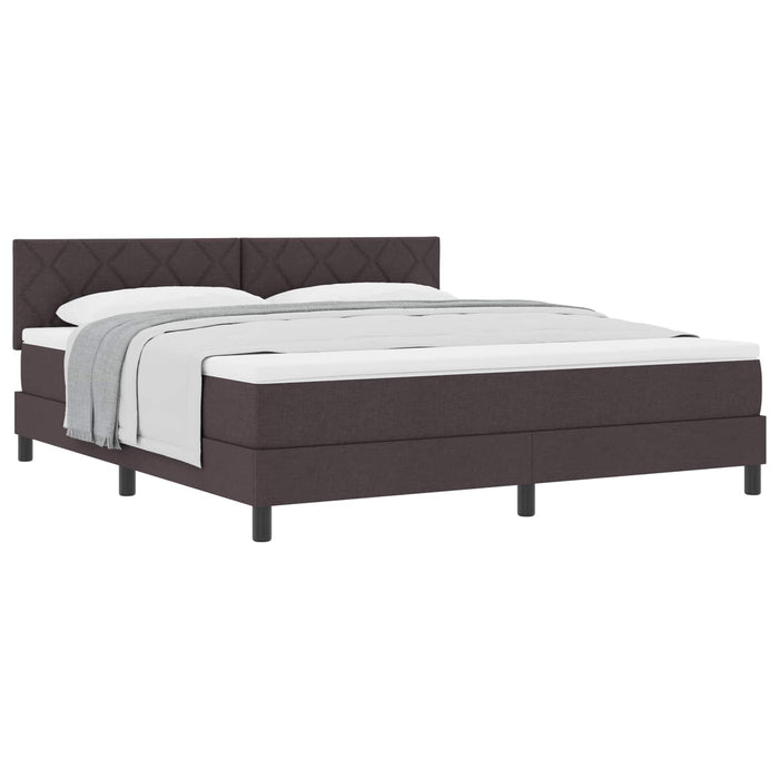 Pat cu arcuri cu pernă Manual Maro închis 180 x 200 cm țesătură WALTI