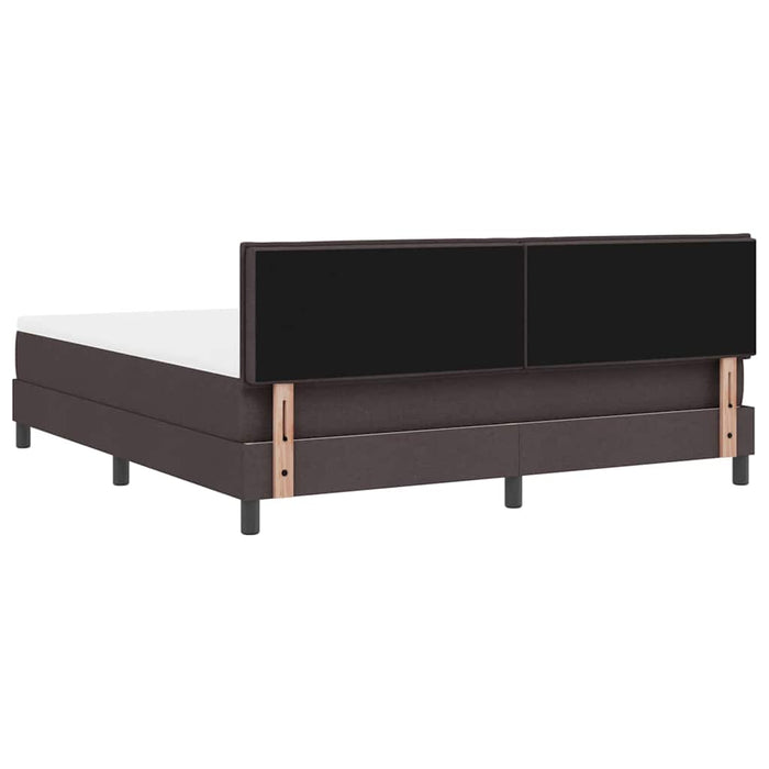 Pat cu arcuri cu pernă Manual Maro închis 180 x 200 cm țesătură WALTI