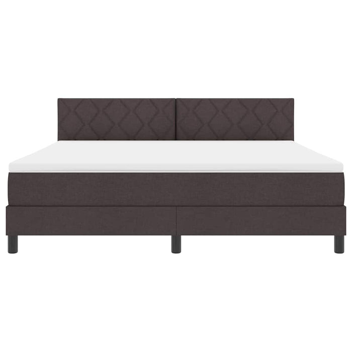 Pat cu arcuri cu pernă Manual Maro închis 180 x 200 cm țesătură WALTI