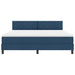 Pat cu arcuri cu headboard albastru 180 x 200 cm țesătură - WALTI WALTI