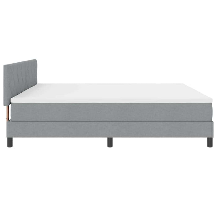 Pat cu arcuri cu saltea Gri deschis 200 x 200 cm țesătură - WALTI WALTI