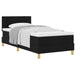Pat cu arcuri cu saltea cu headboard Negru 80 x 200 cm țesătură - WALTI WALTI
