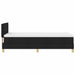 Pat cu arcuri cu saltea cu headboard Negru 80 x 200 cm țesătură - WALTI WALTI