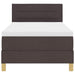 Pat boxspring cu saltea Maro închis 80 x 200 cm țesătură - WALTI WALTI
