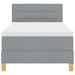 Pat boxspring cu saltea Gri deschis 90 x 190 cm țesătură - WALTI WALTI
