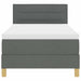 Pat boxspring cu saltea Gri închis 90 x 190 cm țesătură - WALTI WALTI