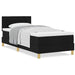 Pat boxspring cu saltea cu saltea Negru 90 x 200 cm țesătură - WALTI WALTI