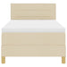 Pat boxspring cu saltea cu saltea Crem 100 x 200 cm țesătură - WALTI WALTI