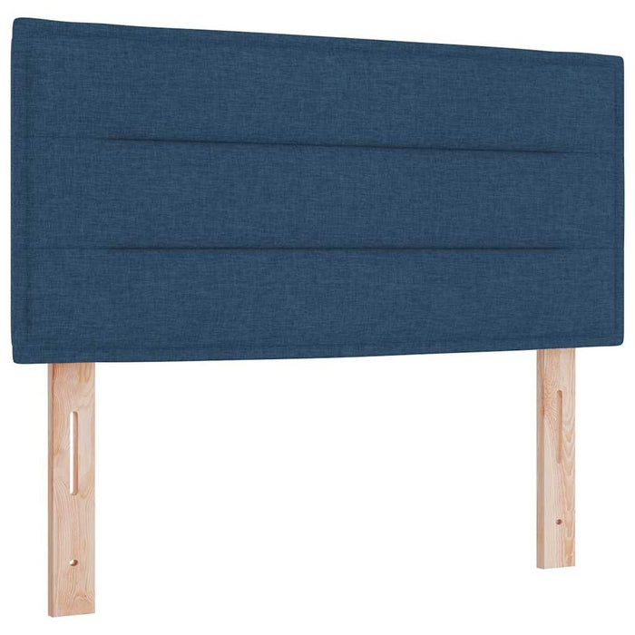 Pat boxspring cu saltea albastru 100 x 200 cm țesătură - WALTI WALTI