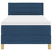 Pat boxspring cu saltea albastru 100 x 200 cm țesătură - WALTI WALTI
