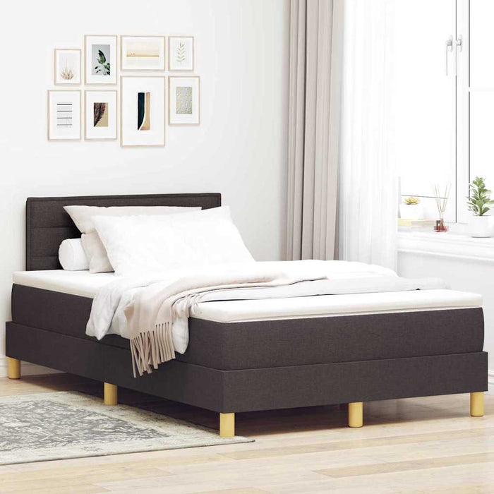 Pat cu arcuri cu pernă Manual Maro închis 120 x 190 cm țesătură - WALTI WALTI