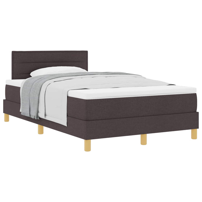 Pat cu arcuri cu pernă Manual Maro închis 120 x 190 cm țesătură - WALTI WALTI