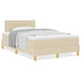 Pat boxspring cu saltea cu saltea Crem 120 x 190 cm țesătură - WALTI WALTI