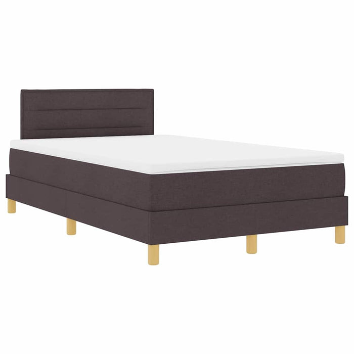 Pat cu arcuri cu pernă Manual Maro închis 120 x 200 cm țesătură WALTI
