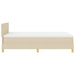 Pat boxspring cu saltea cu saltea Crem 120 x 200 cm țesătură - WALTI WALTI