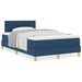 Pat boxspring cu saltea albastru 120 x 200 cm țesătură - WALTI WALTI