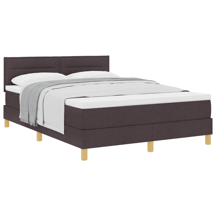 Pat cu arcuri cu pernă Manual Maro închis 140 x 200 cm țesătură WALTI