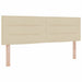 Pat cu arcuri cu pernă cu headboard Crem 160 x 200 cm țesătură - WALTI WALTI