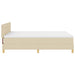 Pat cu arcuri cu pernă cu headboard Crem 160 x 200 cm țesătură - WALTI WALTI
