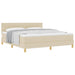 Pat boxspring cu saltea cu saltea Crem 180 x 200 cm țesătură - WALTI WALTI