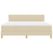 Pat boxspring cu saltea cu saltea Crem 180 x 200 cm țesătură - WALTI WALTI