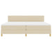 Pat cu arcuri cu saltea cu headboard Crem 200 x 200 cm țesătură - WALTI WALTI