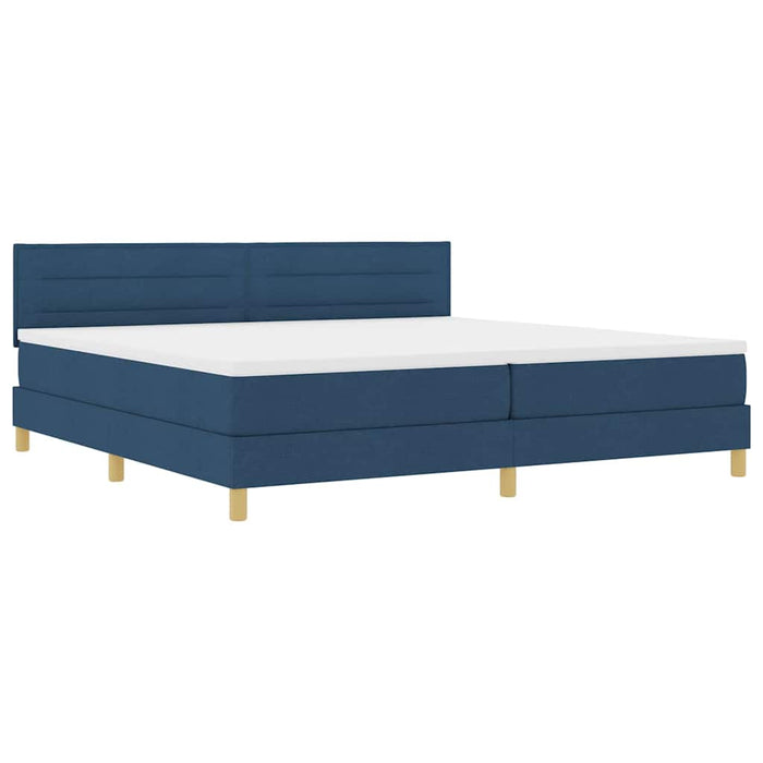 Pat cu arcuri cu pernă Manual albastru 200 x 200 cm țesătură WALTI