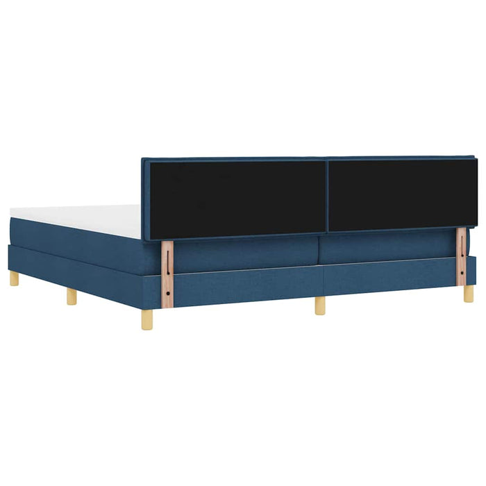 Pat cu arcuri cu pernă Manual albastru 200 x 200 cm țesătură WALTI