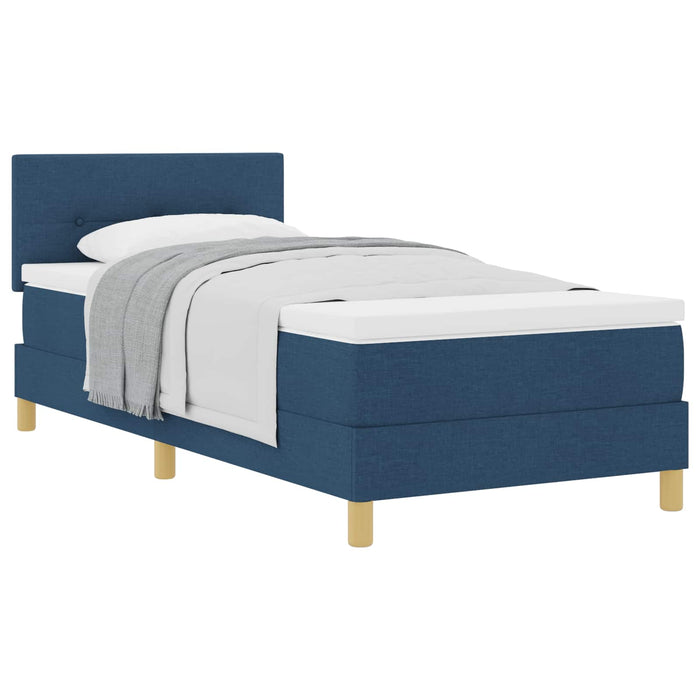 Pat cu arcuri cu pernă Manual albastru 80 x 200 cm țesătură WALTI