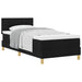 Pat boxspring cu saltea cu saltea Negru 90 x 190 cm țesătură - WALTI WALTI
