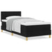 Pat boxspring cu saltea cu saltea Negru 90 x 190 cm țesătură - WALTI WALTI
