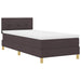 Pat boxspring cu saltea Maro închis 90 x 190 cm țesătură - WALTI WALTI