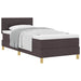 Pat boxspring cu saltea Maro închis 90 x 190 cm țesătură - WALTI WALTI