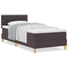 Pat boxspring cu saltea Maro închis 90 x 190 cm țesătură - WALTI WALTI
