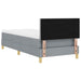 Pat boxspring cu saltea Gri deschis 90 x 200 cm țesătură - WALTI WALTI