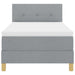 Pat boxspring cu saltea Gri deschis 90 x 200 cm țesătură - WALTI WALTI