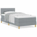 Pat boxspring cu saltea Gri deschis 90 x 200 cm țesătură - WALTI WALTI